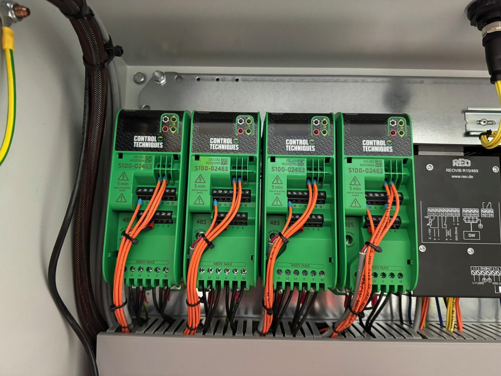 Rebuilt panel with PLC and dressed looms