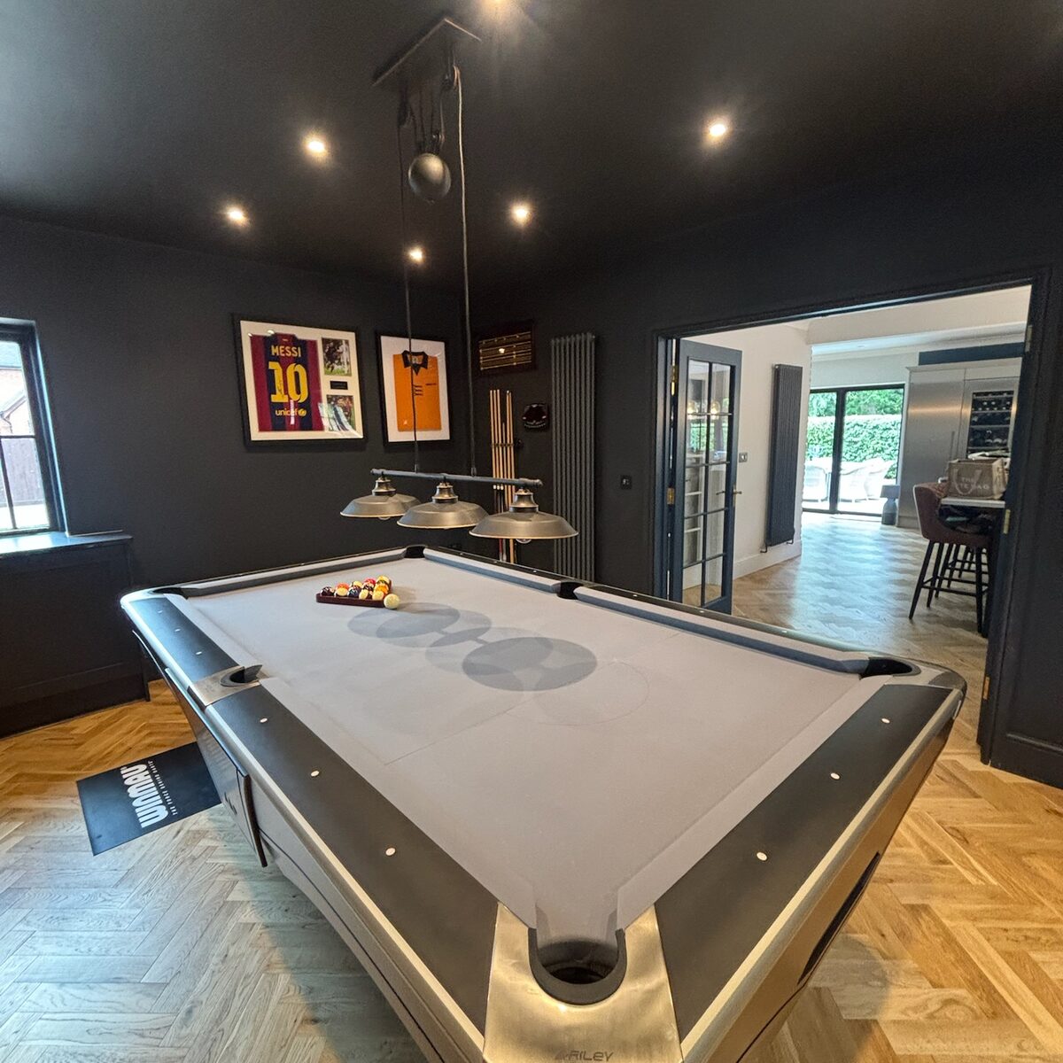 Games room opening onto the open-plan living space